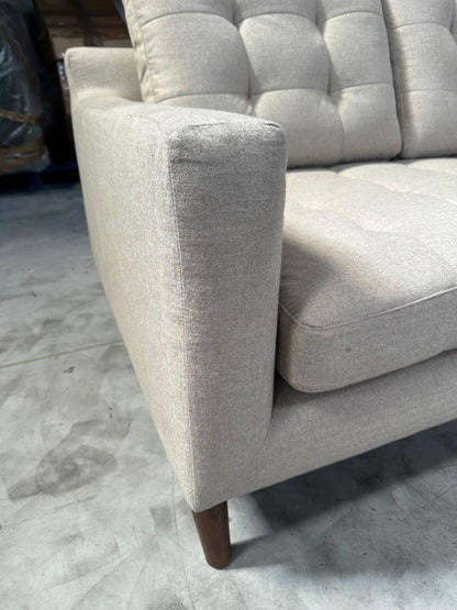 John Lewis Draper II Medium 2 Seater Sofa Brushed Tweed Natural