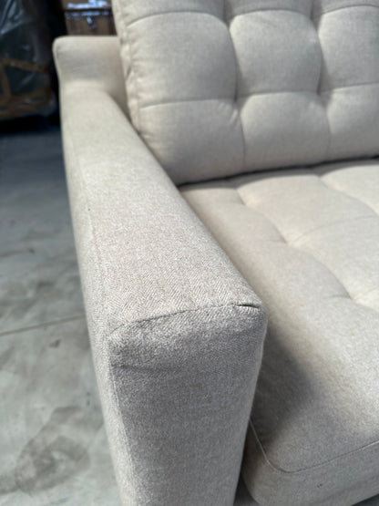 John Lewis Draper II Medium 2 Seater Sofa Brushed Tweed Natural