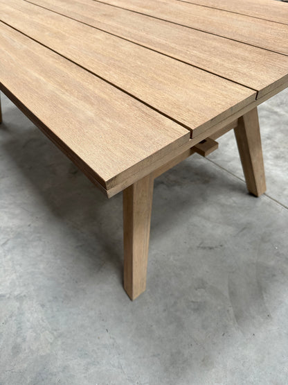 John Lewis Burford Rectangular Garden Dining Table, 190cm Natural