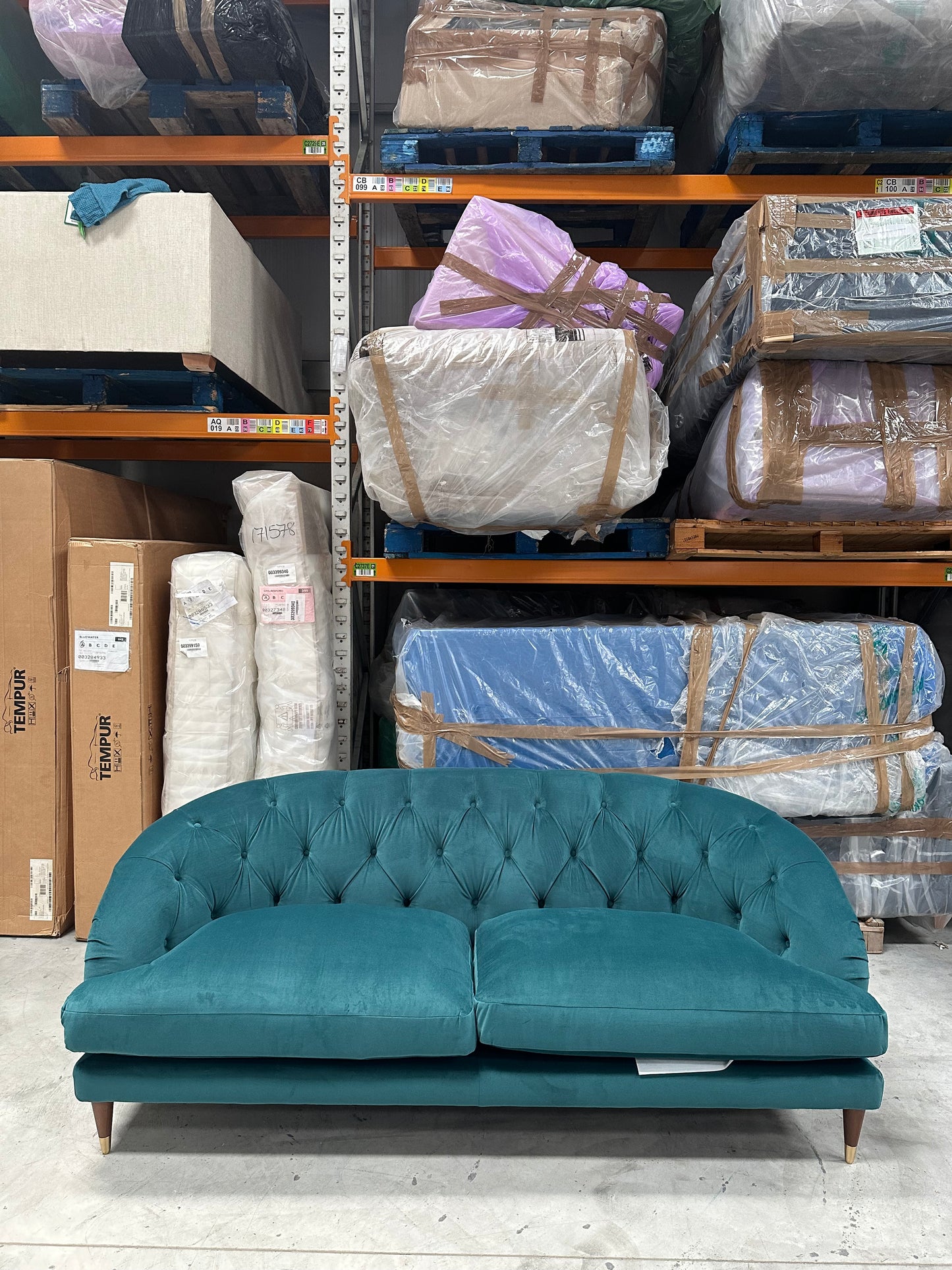 John Lewis + Swoon Radley Large 3 Seater Sofa, Wildwood Green Velvet