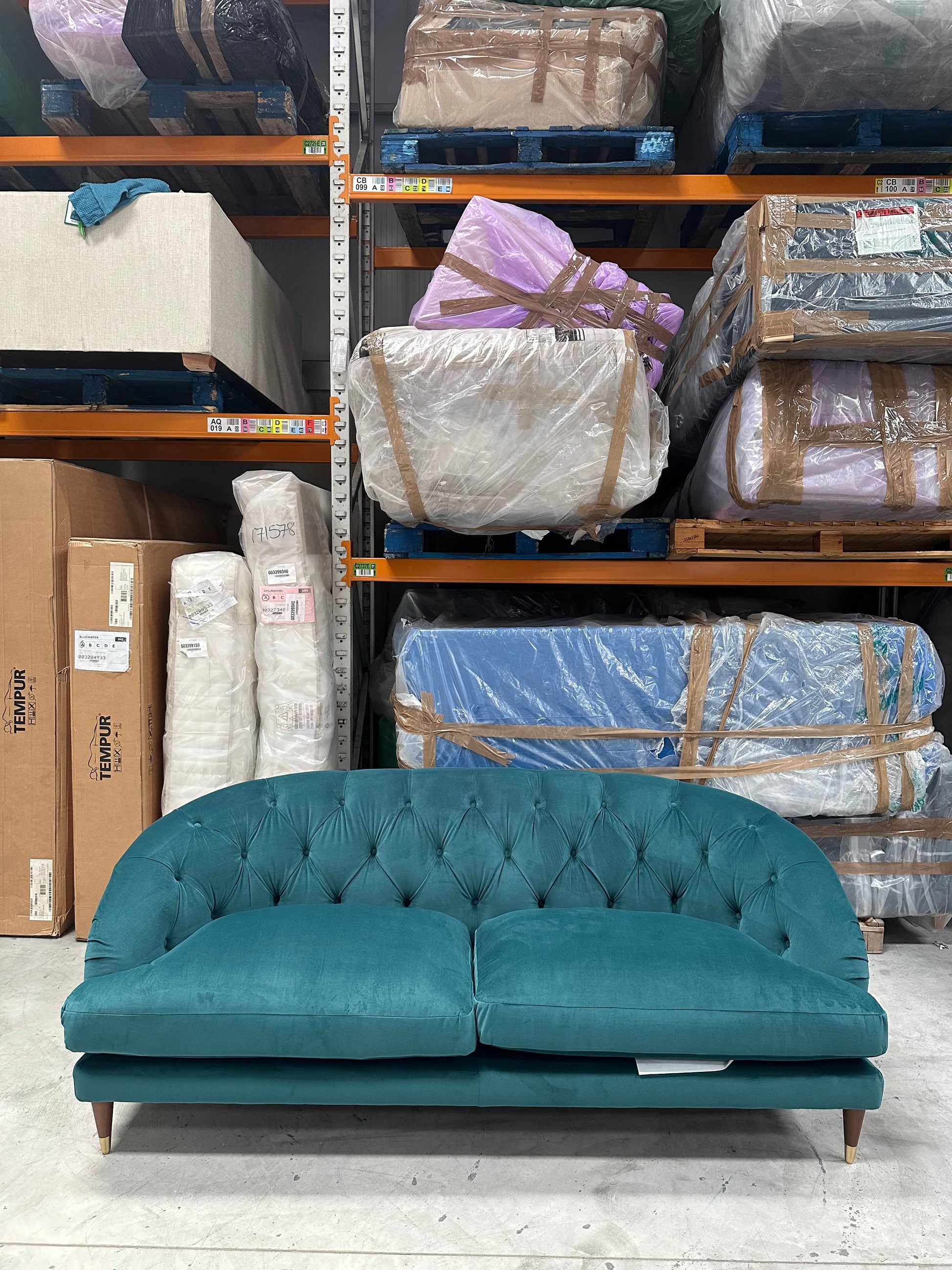 John Lewis + Swoon Radley Large 3 Seater Sofa, Wildwood Green Velvet
