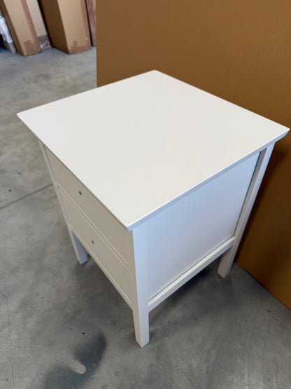 John Lewis Wilton 2 Drawer Bedside Storage Cabinet, Linen