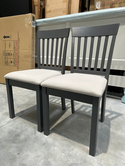 John Lewis Wilton Slatted Dining Chair, Set of 2, Grey