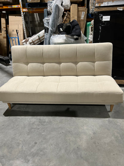 John Lewis Linear Medium 2 Seater Sofa Bed, Light Leg, Chenille Natural