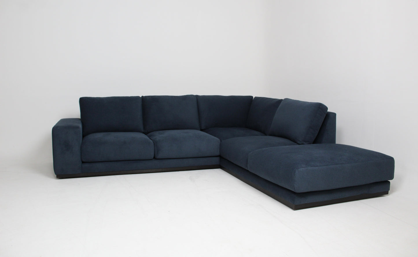 Swoon Denver Grand 4 Seater RHF Corner End Sofa, Indigo Wool