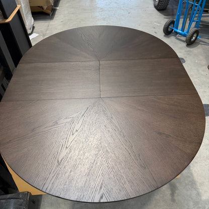 John Lewis Notch Extending 4-6 Seater Round Dining Table, Dark Stain