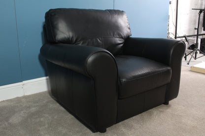 Habitat Salisbury Leather Armchair - Black