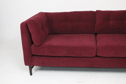 JOHN LEWIS BOOTH MEDIUM 2 SEATER SOFA IN A DEEP RED