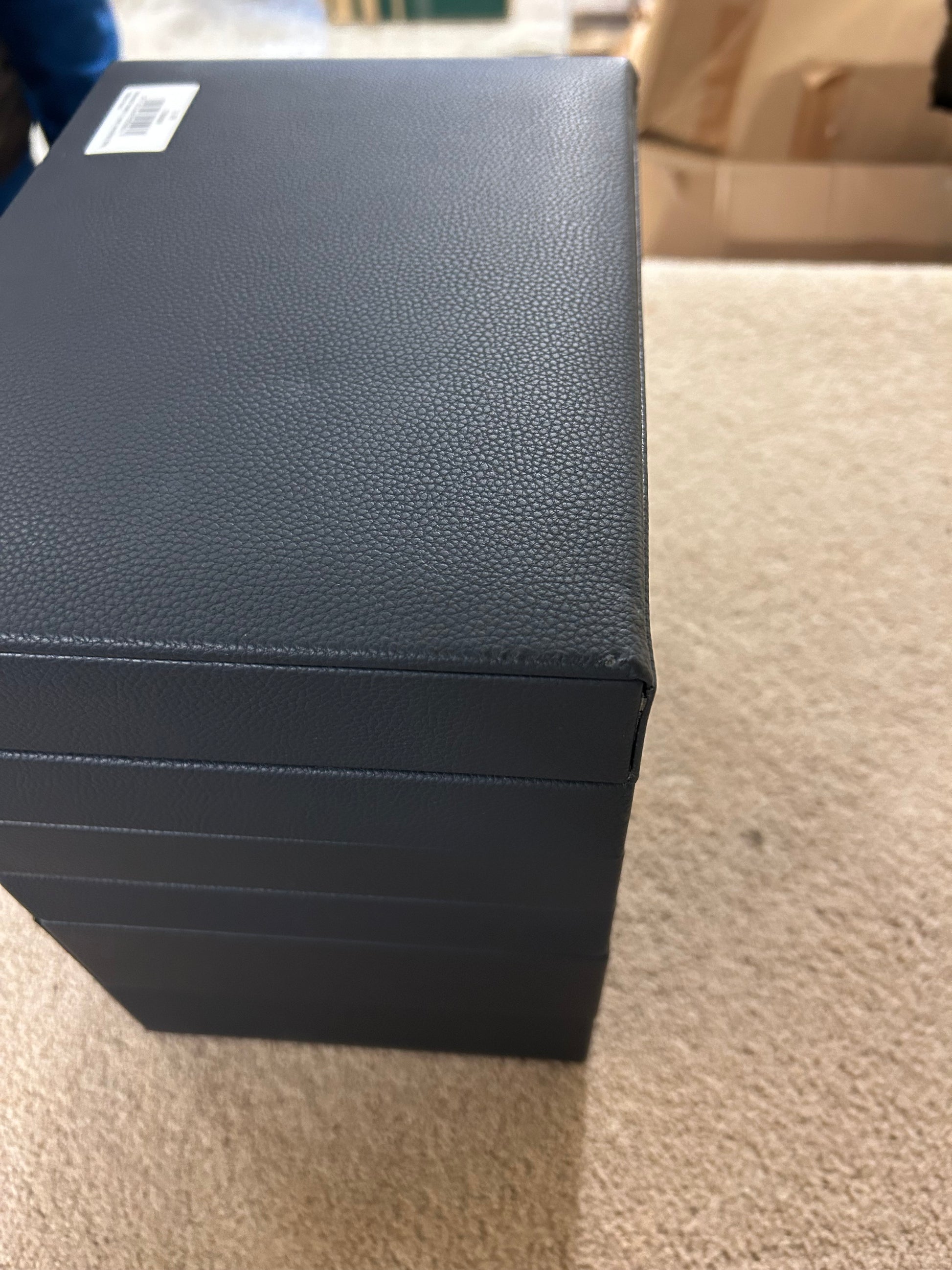 Stackers Classic 6 Layer Jewellery Box, Pebble Navy