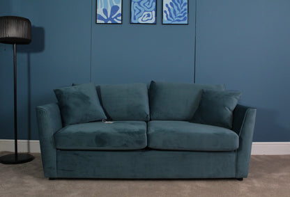 Brook & Wilde 2 Seater Sofa Bed in Teal Velvet - Made in UK - Bespoke