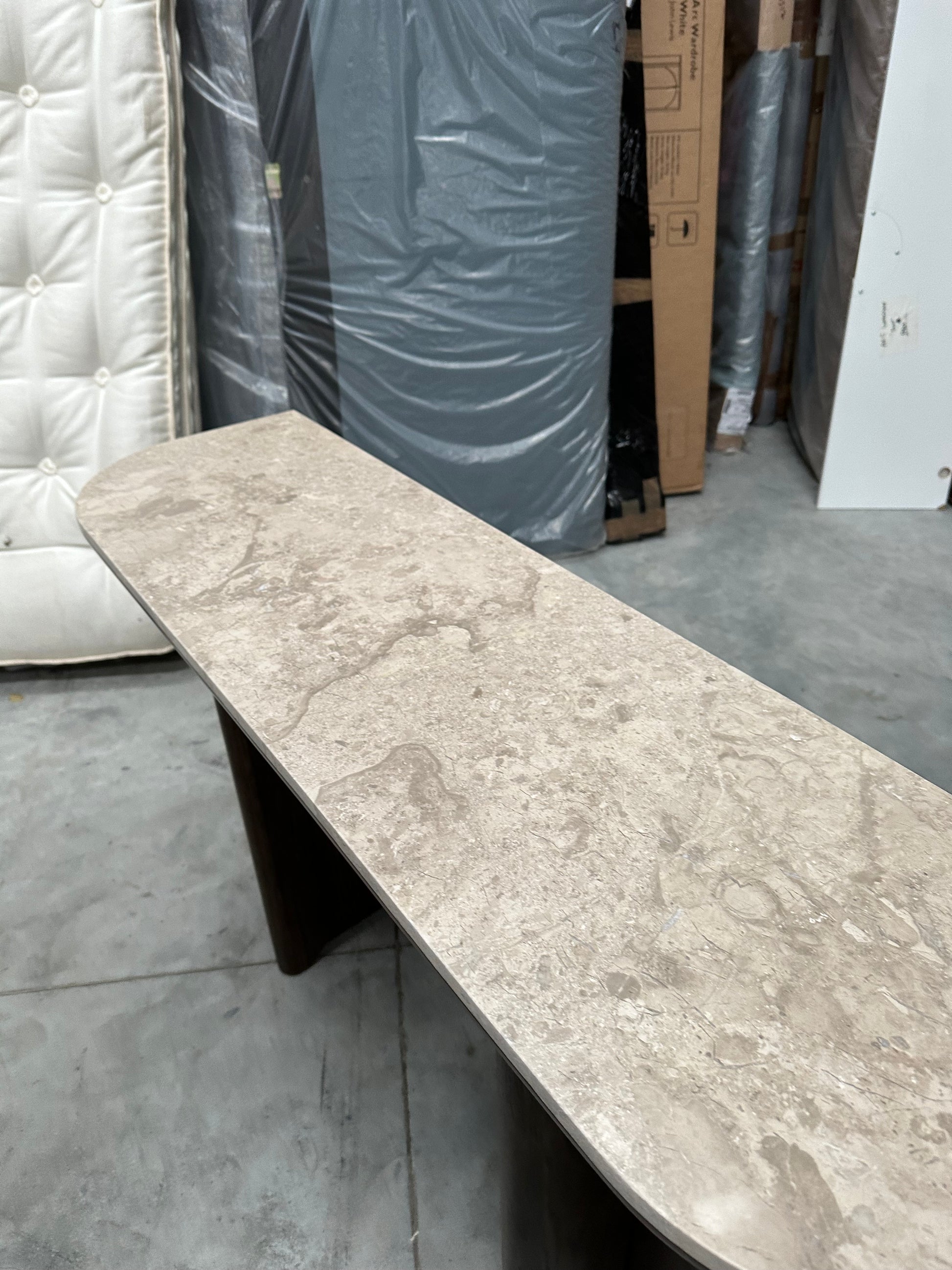 John Lewis Ritz Marble Console Table, Brown