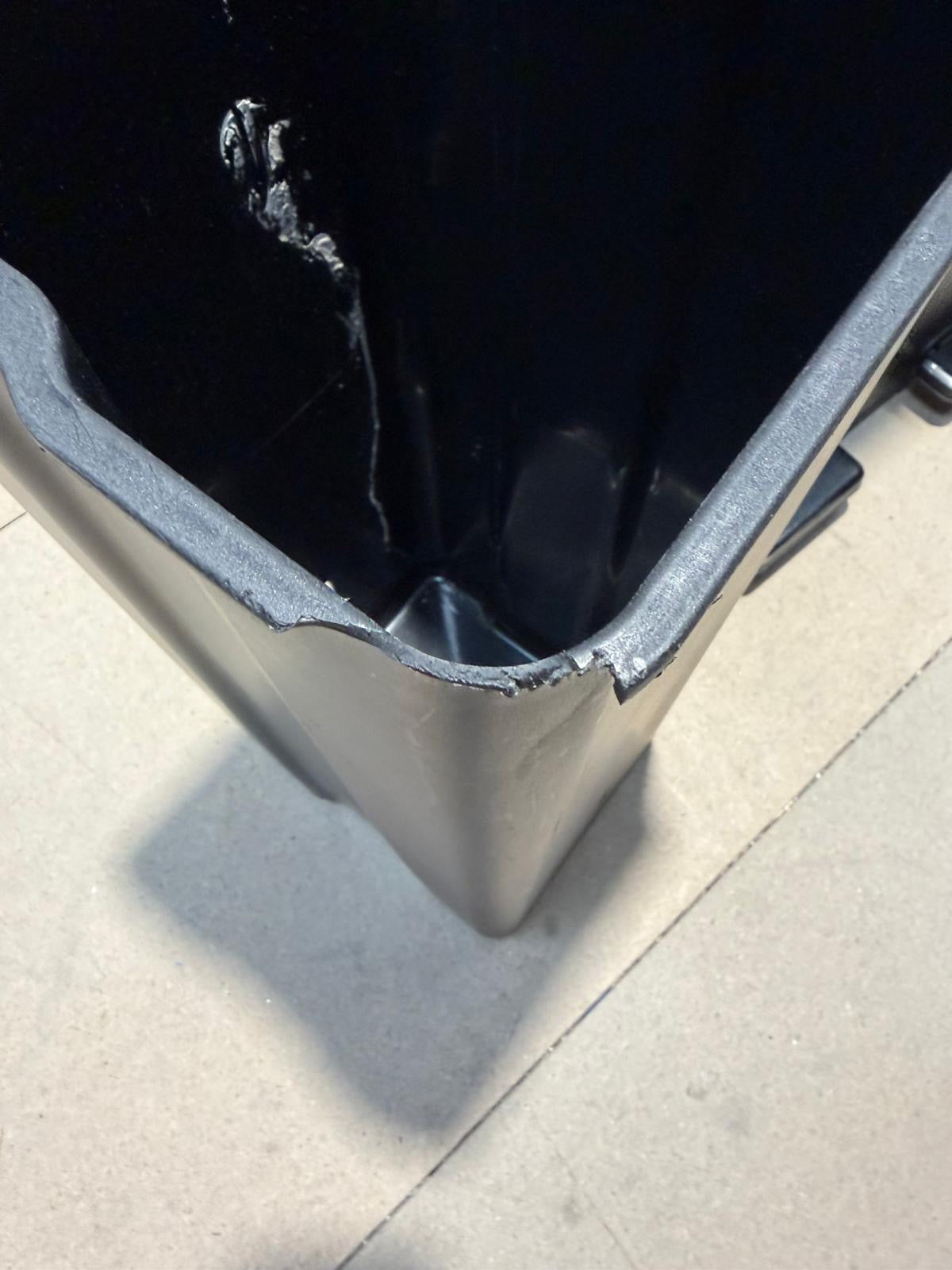 John Lewis 2 Section Recycling Bin, with Handles, 60L, Black