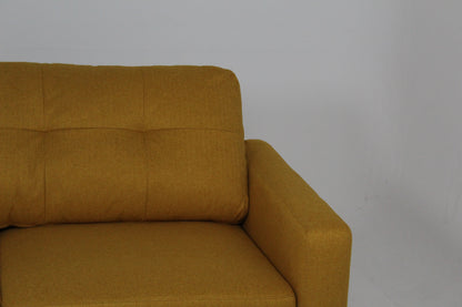 John Lewis Barbican Medium 2 Seater Sofa, Light Leg in Tweed Mustard