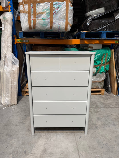 John Lewis Spindle 6 Drawer Chest Grey Bedroom