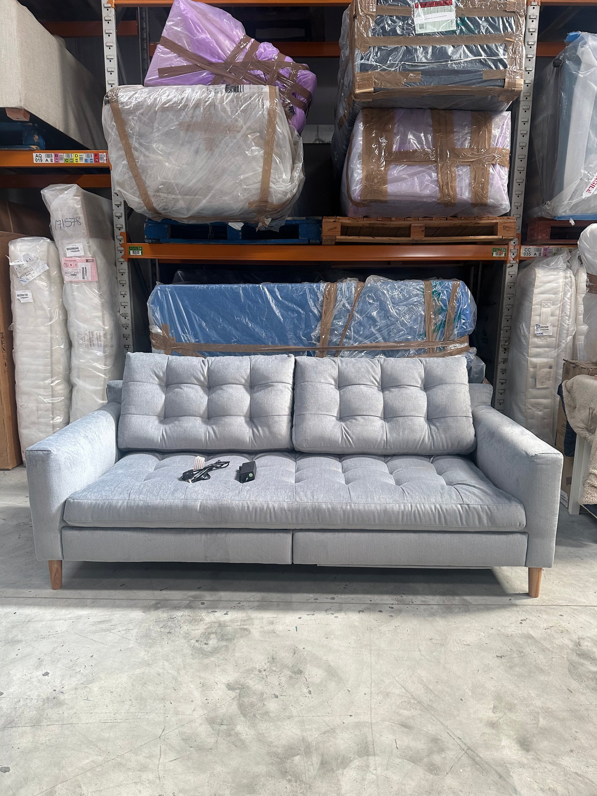 John Lewis Draper II Large Motion Sofa Easy Clean Ocean Blue