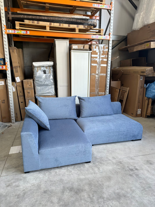 John Lewis Tokyo LHF Corner Group Blue Aqua Clean
