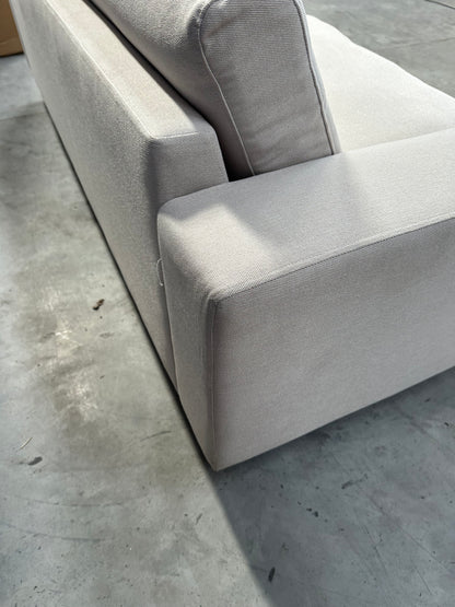 Swoon Evesham Large 3 Seater Sofa, Dark Leg, House Weave Chalk