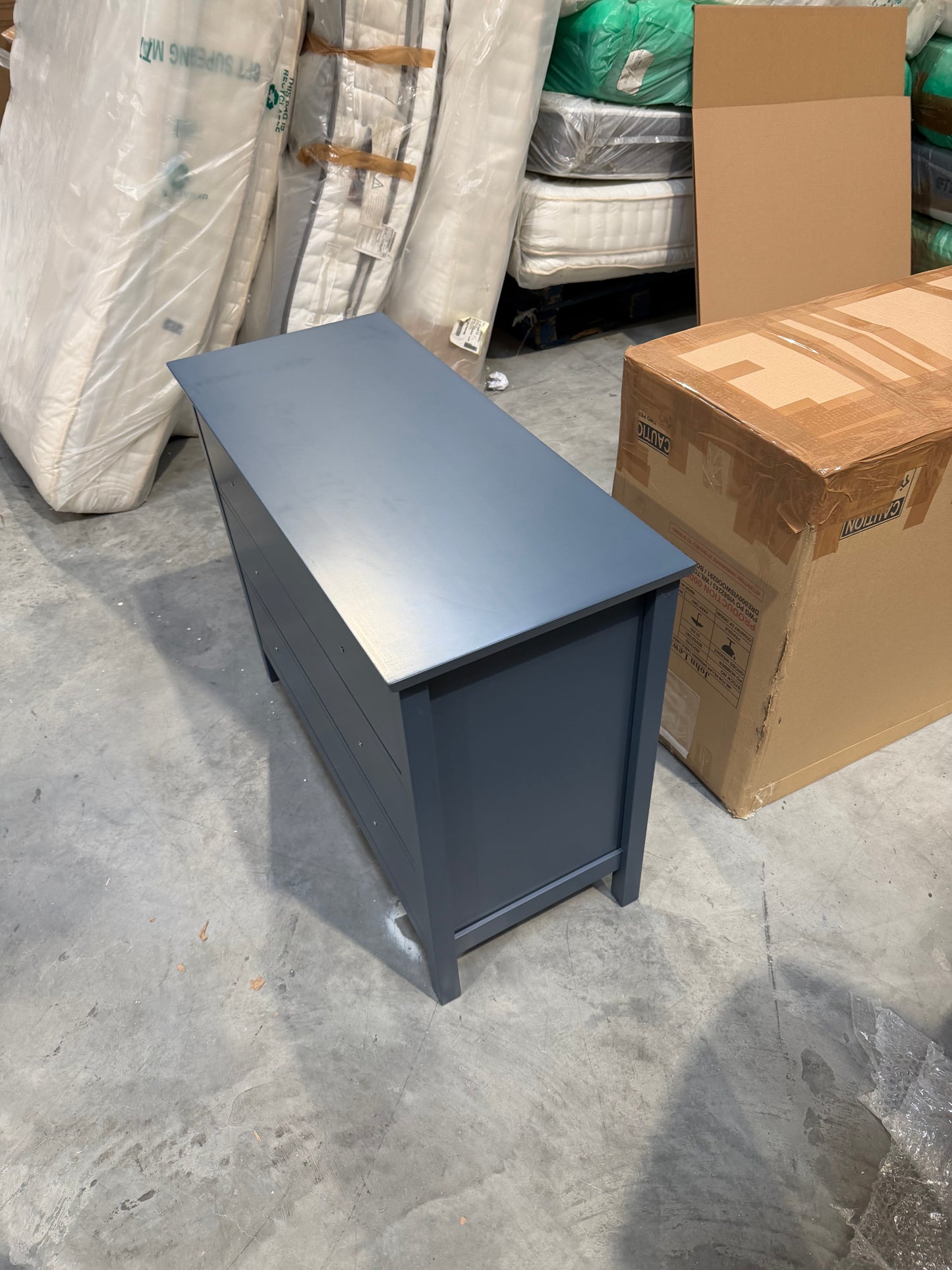 John Lewis Wilton 3 Drawer Chest, Denim Blue