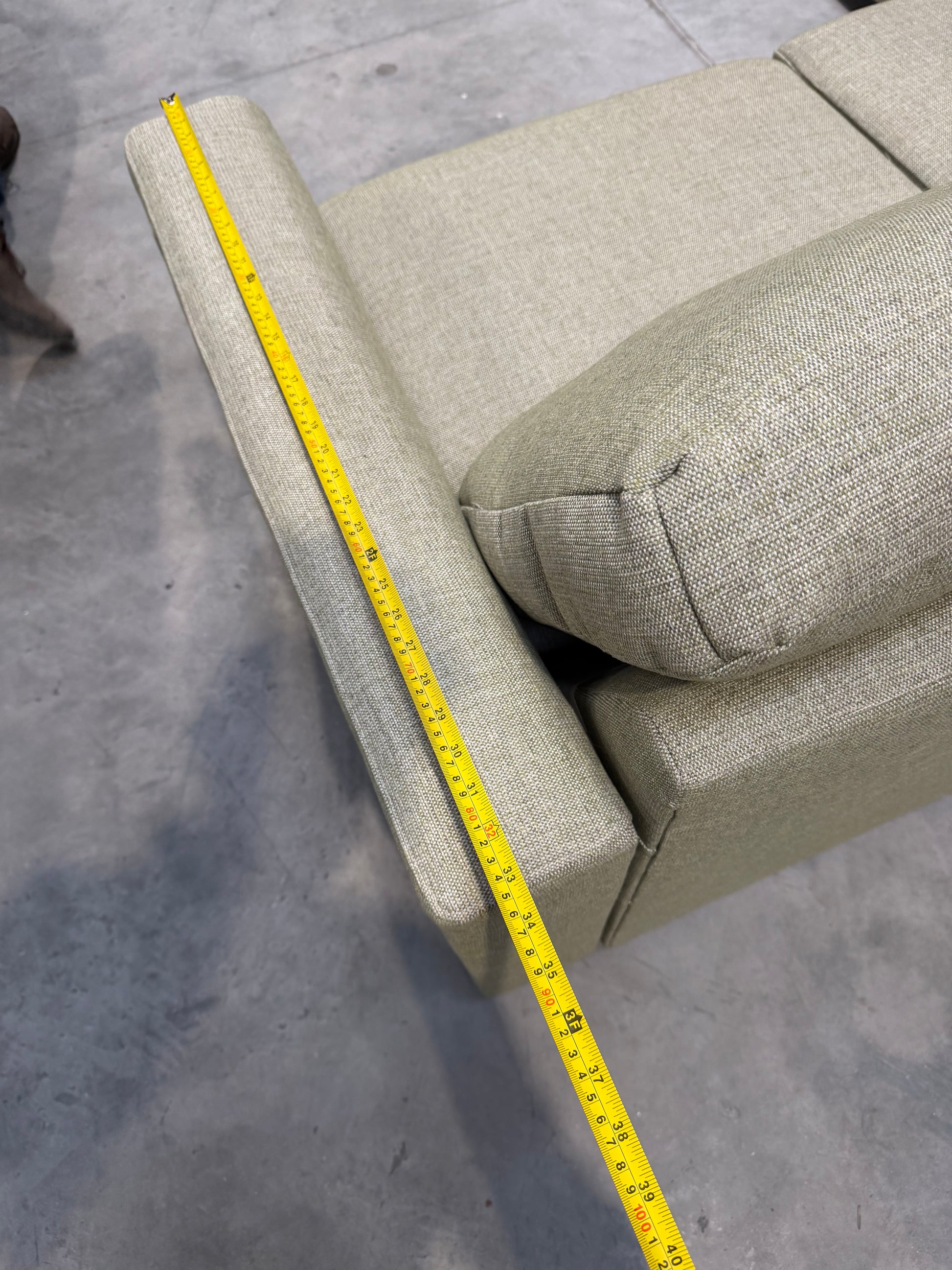 John Lewis Oliver Corner Sofa Light Leg Aquaclean Aston Green