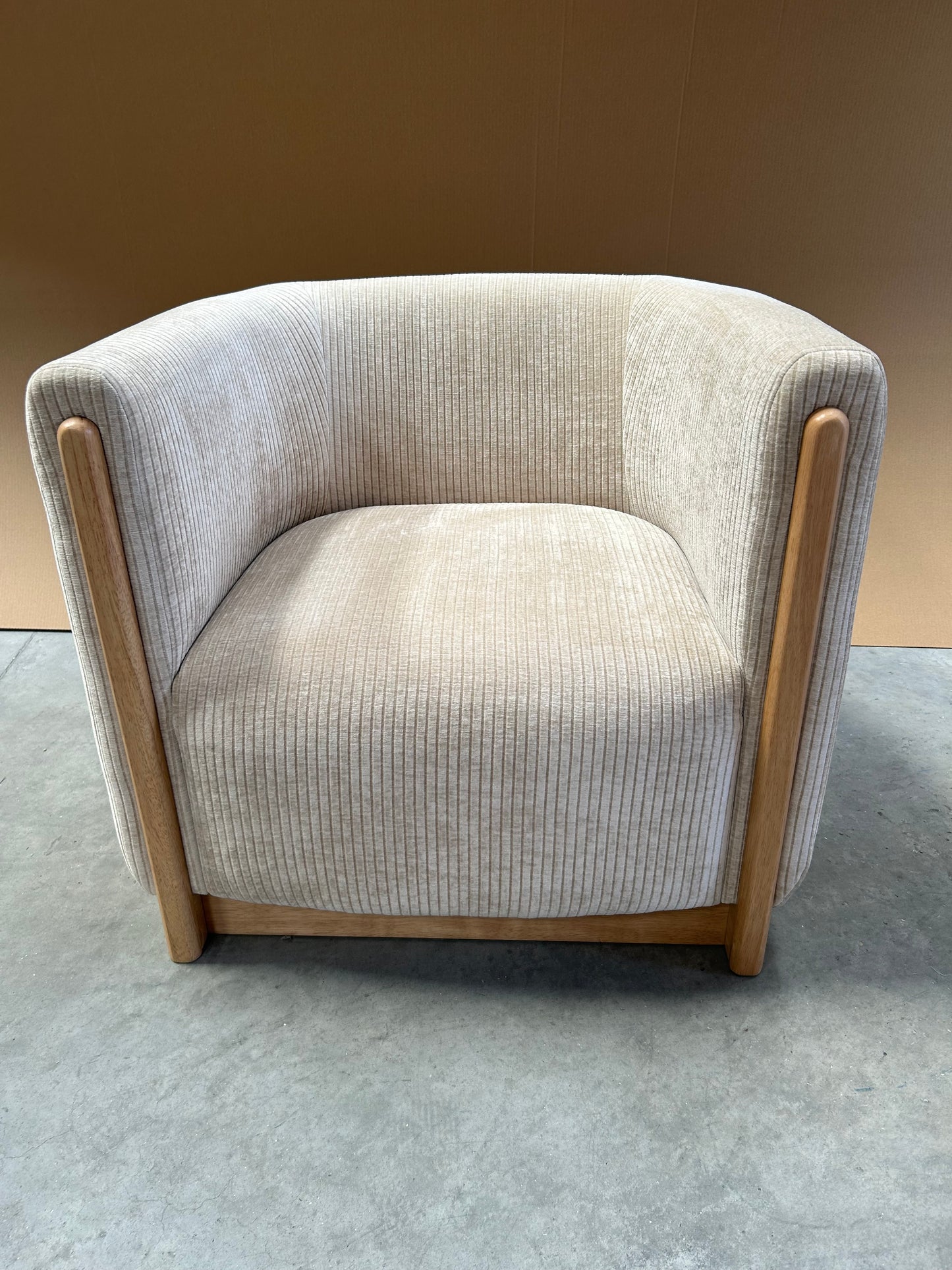 John Lewis Vila Tub Corduroy Armchair, Natural Living Room