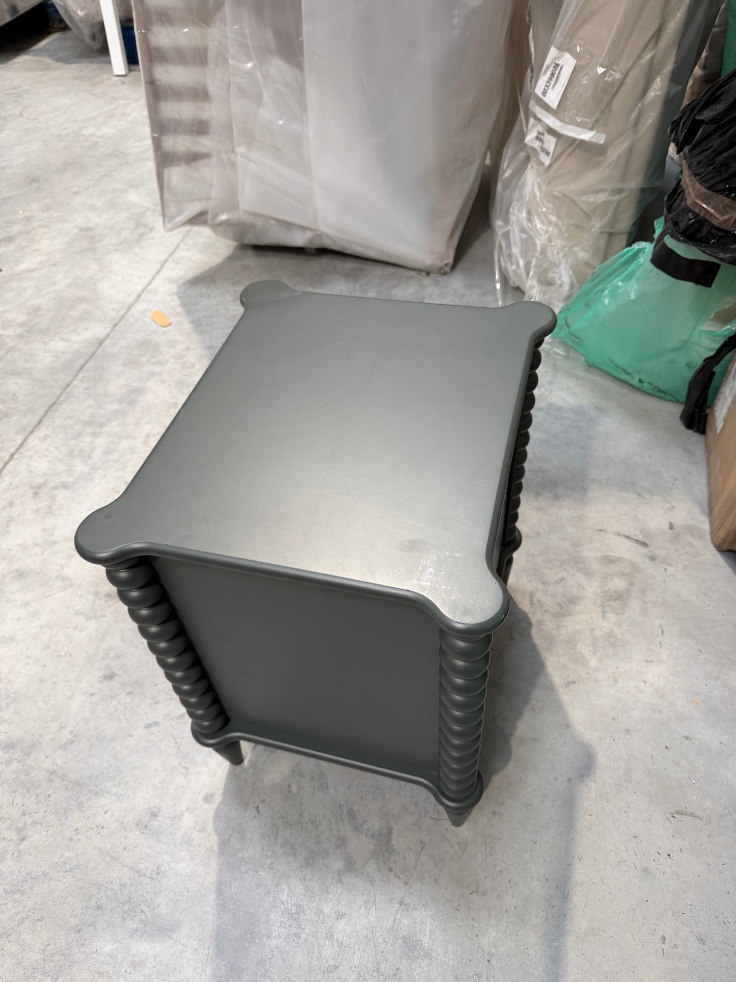 John Lewis Bobbin 2 Drawer Bedside Table Green