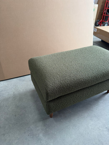 John Lewis Bailey II Footstool twisted boucle Green