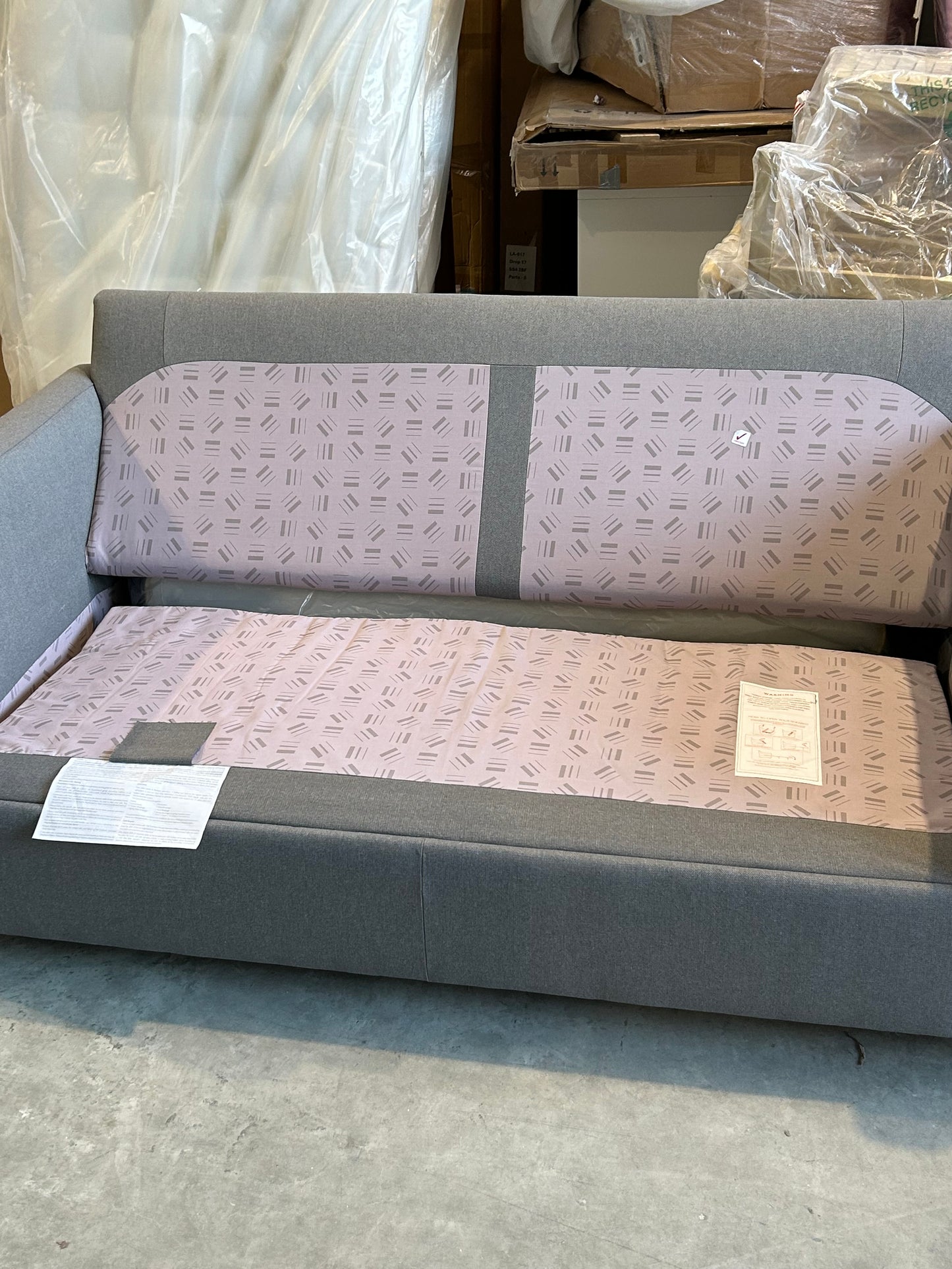 John Lewis Bailey II Double Sofa bed Soft Weave Steel