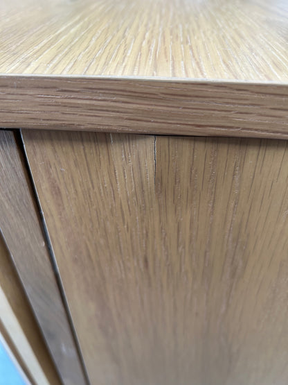 John Lewis Slatted 2 Door Cabinet, Natural