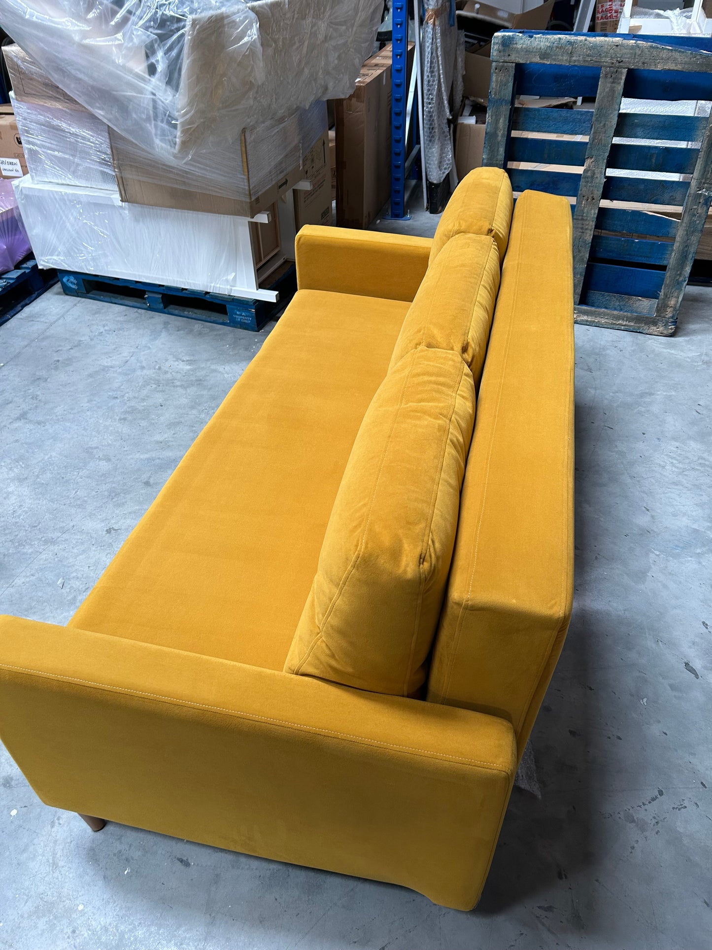 G Plan Vintage The Fifty Four Large 3 Seater Sofa Bed, Plush Turmeric