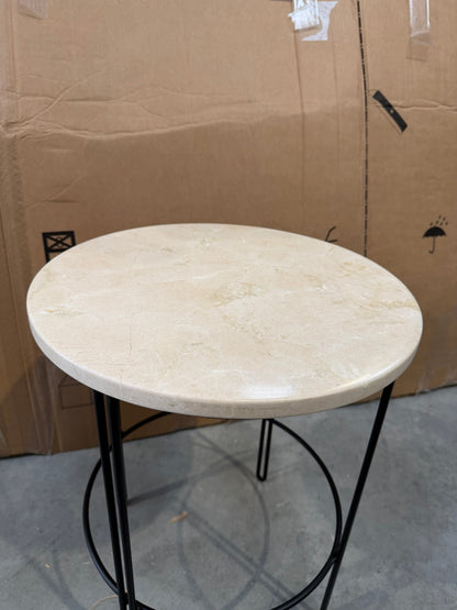 John Lewis Pin Side Table, Natural/Black