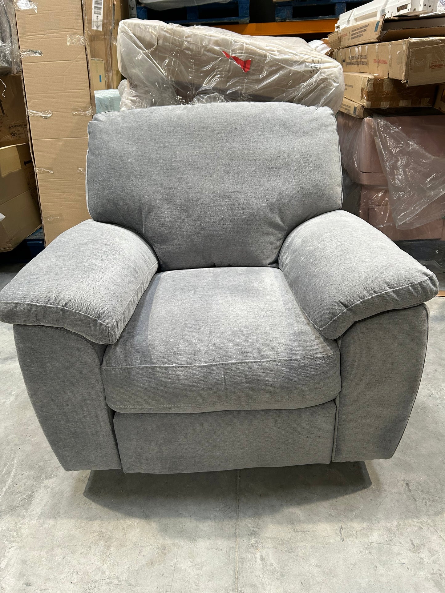 John Lewis Reclining Camden Armchair in Easy Clean Grey