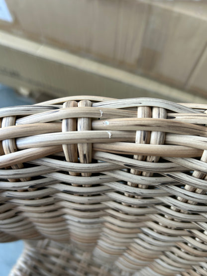 John Lewis Burford Garden Woven Dining Chairs, Set of 2 Acacia Wood Natural