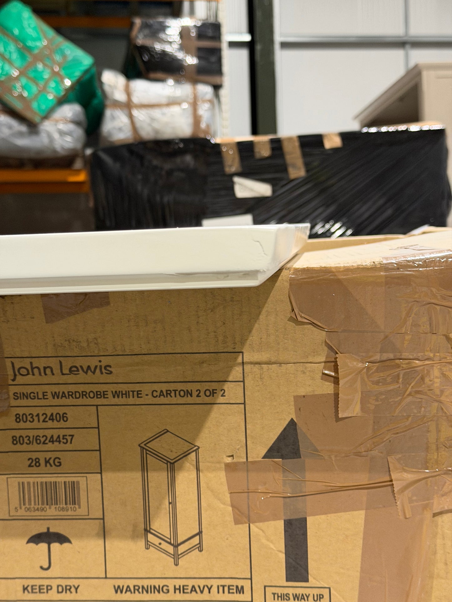 John Lewis Wilton Single Wardrobe, White