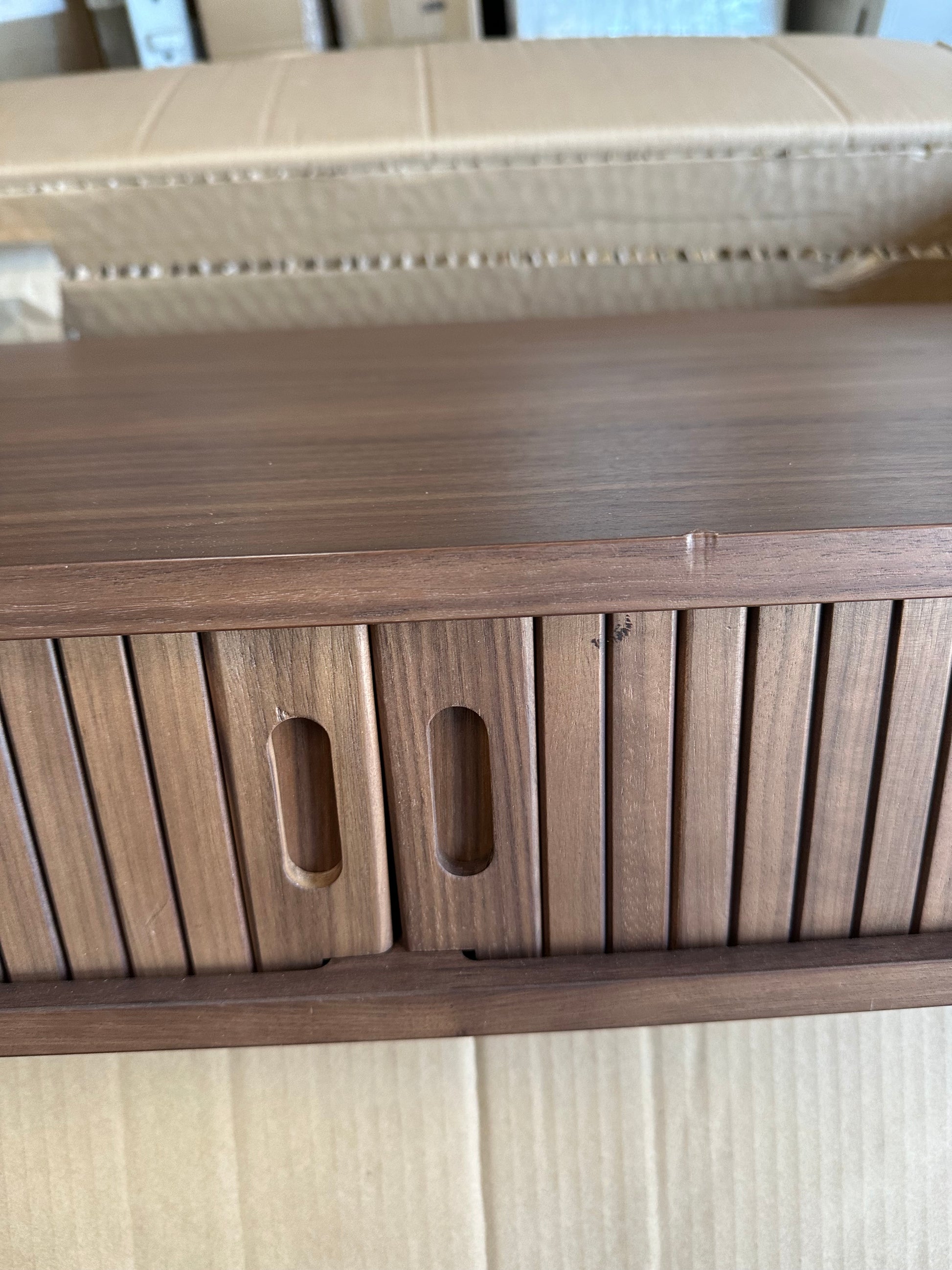 John Lewis Grayson Storage Coffee Table in Dark Living Room