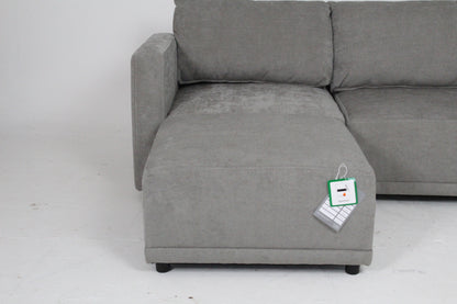 John Lewis Bundle Bold Arm 4 Seater Chaise End Sofa In Easy Clean Grey