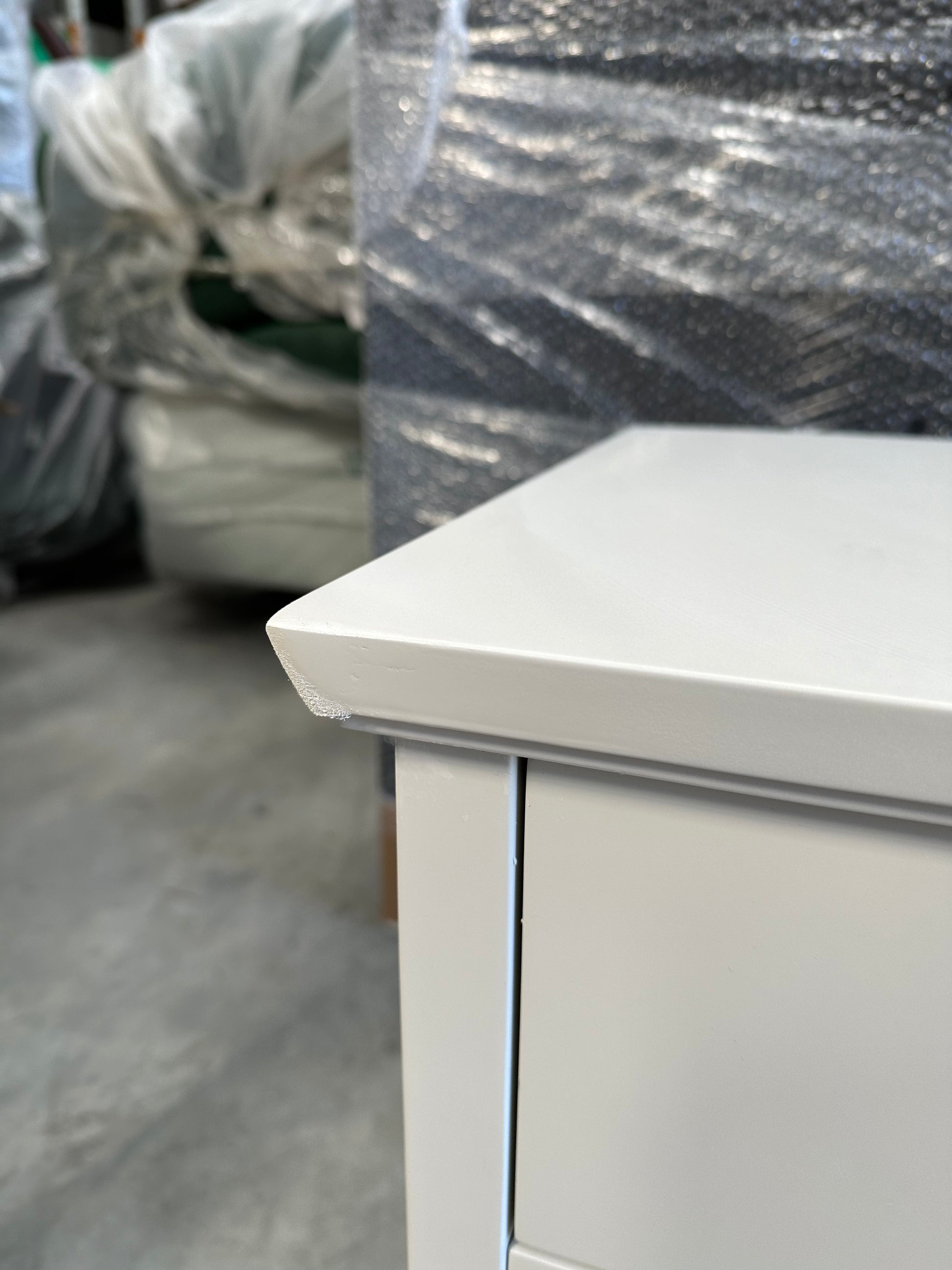 John Lewis Wilton 2 Drawer Bedside Cabinet White Storage