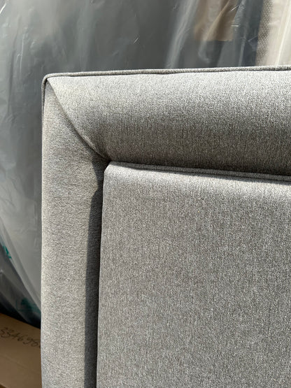 Sealy Beetham Full Height Upholstered Headboard, Super King Size, Silver Fox