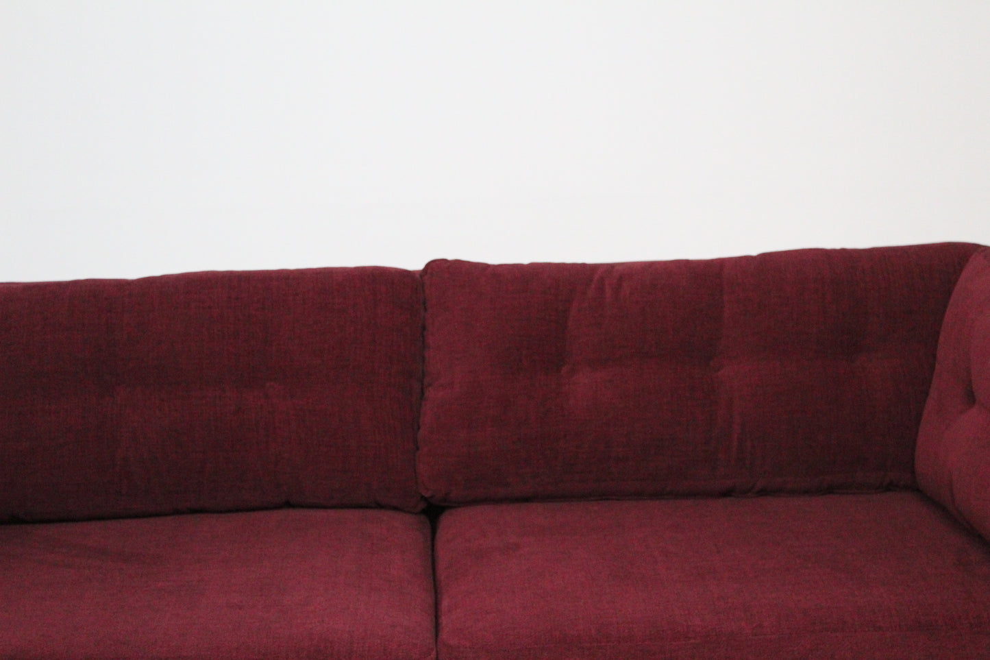 JOHN LEWIS BOOTH MEDIUM 2 SEATER SOFA IN A DEEP RED