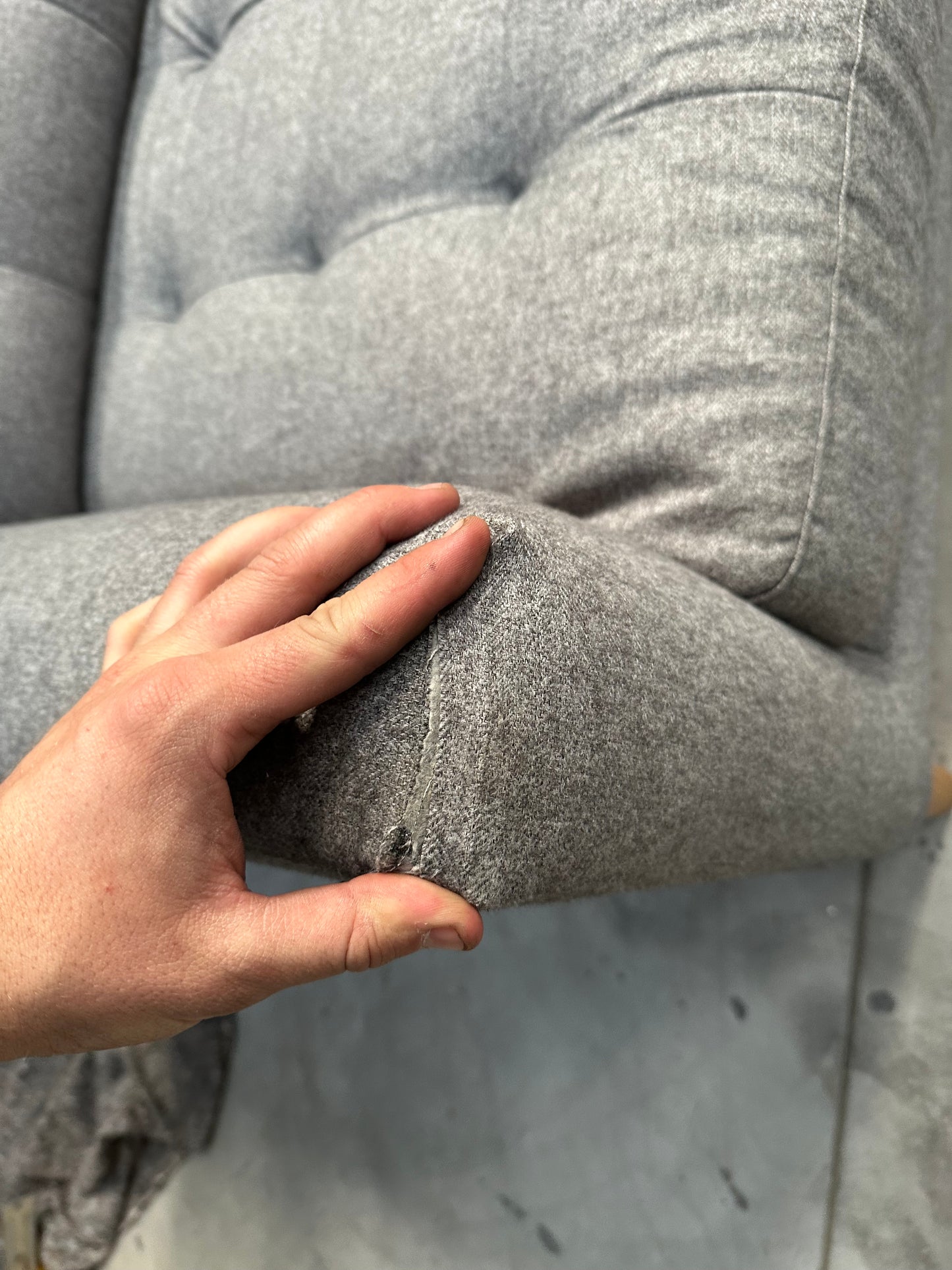 John Lewis Draper II Large 3 Seater Sofa Brushed Tweed Grey