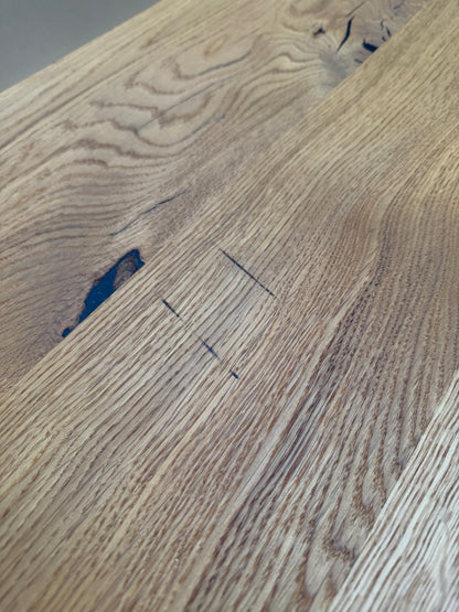 John Lewis Ripley Fixed Dining Table, Straight Edge, Solid Oak Natural Oil, L280 x W100cm - LIST