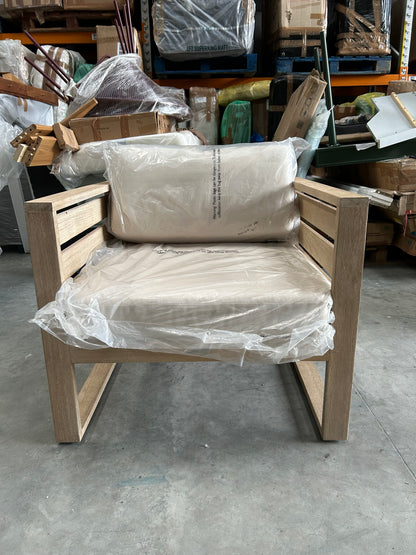 John Lewis St Ives Garden Lounging Chair FSC-Certified (Eucalyptus Wood), Natural