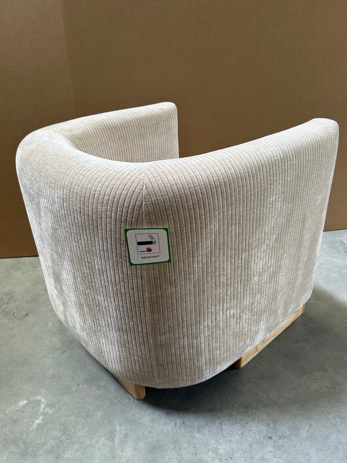 John Lewis Vila Tub Corduroy Armchair, Natural