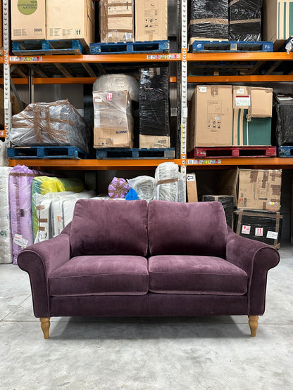 John Lewis Camber Medium 2 Seater Sofa Soft Chenille Aubergine