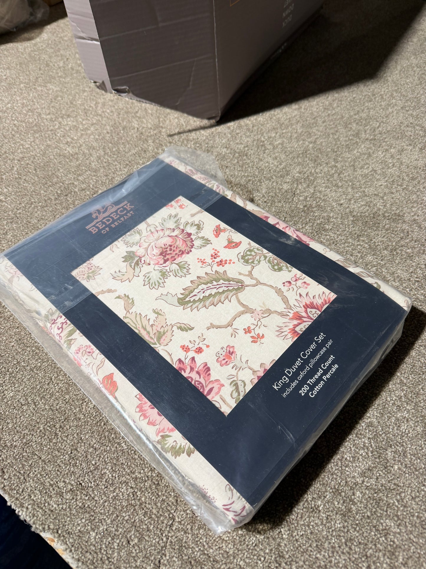 Bedeck of Belfast Nora Cotton Duvet Cover Set, Multi, King Set