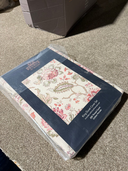 Bedeck of Belfast Nora Cotton Duvet Cover Set, Multi, King Set