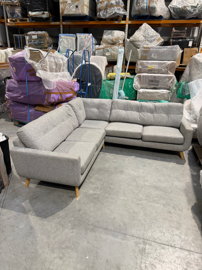 John Lewis Corner Sofa Barbican 5+ Seater Connie Grey