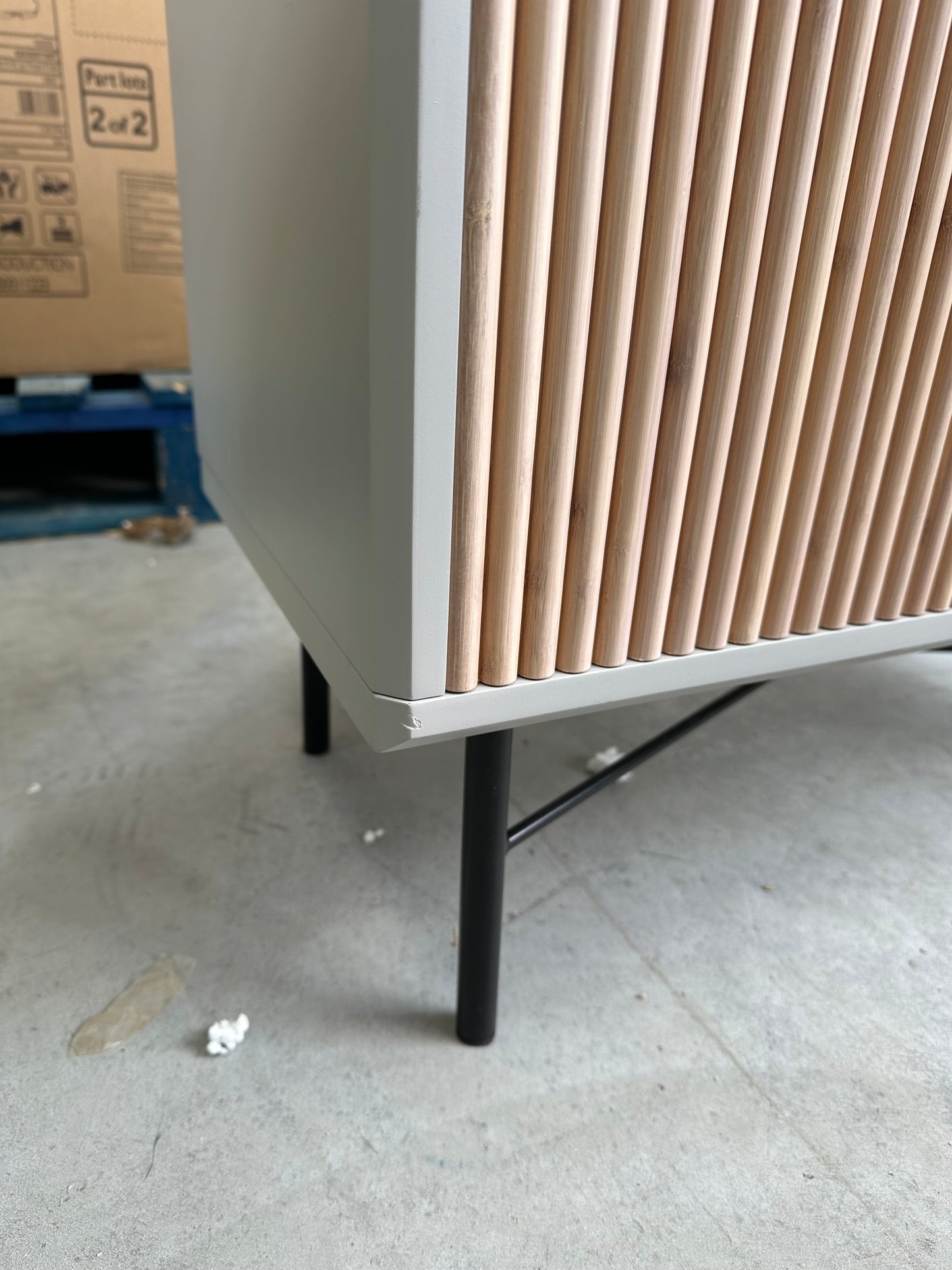 John Lewis Ridge 2 Door Cabinet Grey