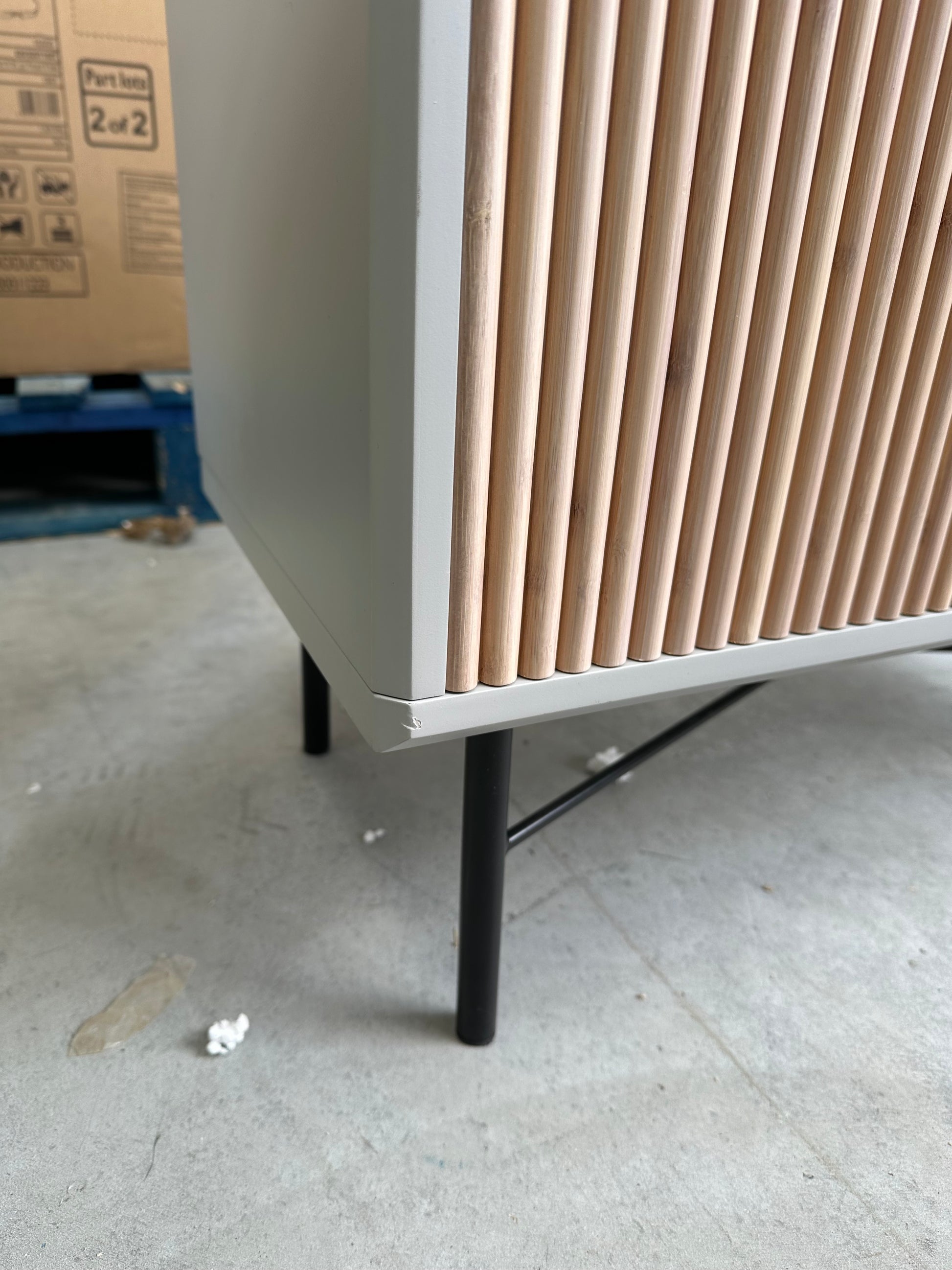 John Lewis Ridge 2 Door Cabinet Grey