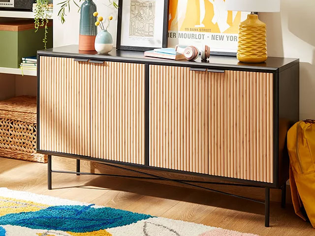 John Lewis ANYDAY Ridge Sideboard In Black