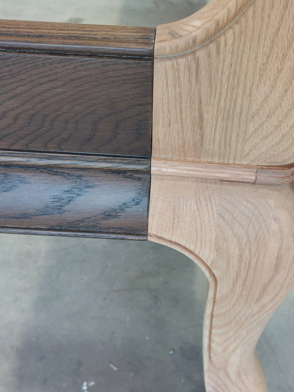 John Lewis Louis High End Sleigh Bed King 150cm Oak Two Tone Finish
